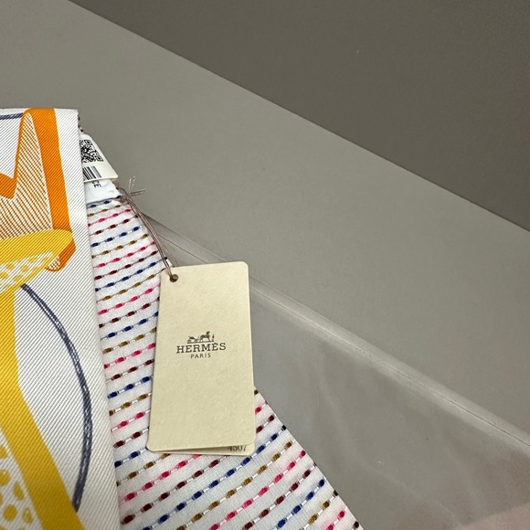 HERMES • Chevaloscope Pointille Twilly 100 % silk NIB with tags - Picture 8 of 9
